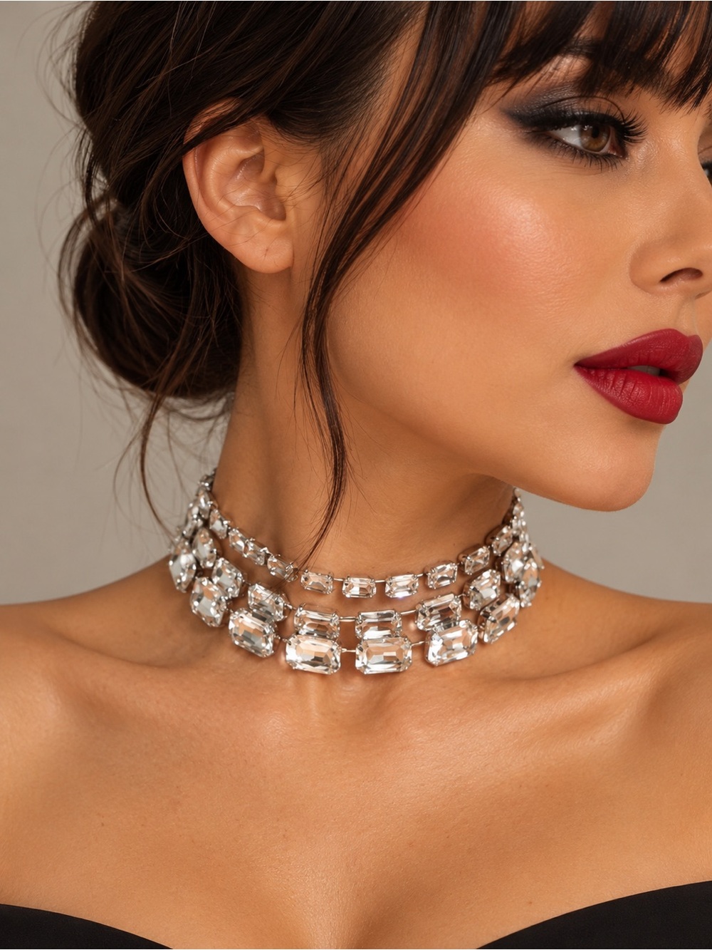 Crystal Statement Choker Necklace